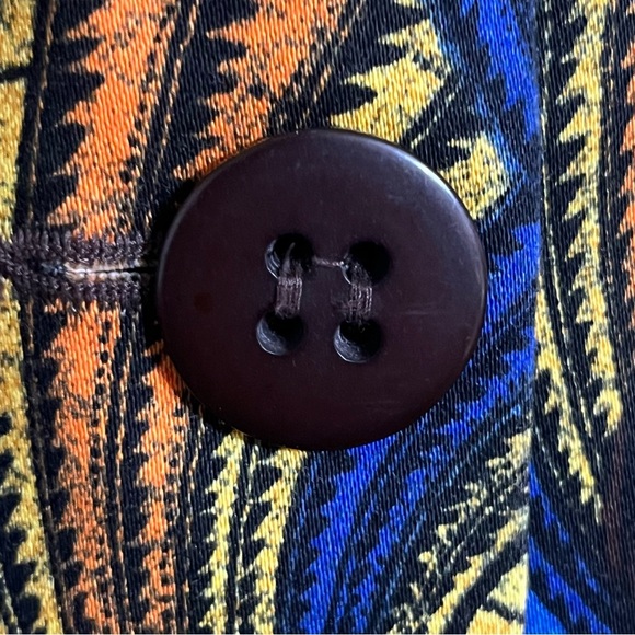 Harve Benard Cotton Jacket Colorful Blazer Size 10 Blue Yellow Black Formal - Picture 3 of 9